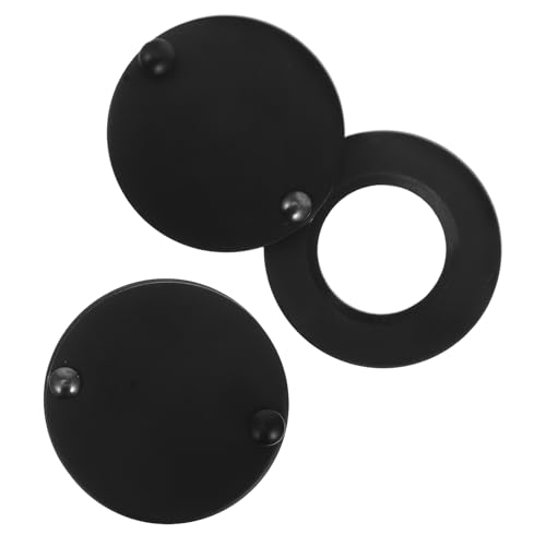 COHEALI Copper Privacy Door Viewer Cover, 16mm Peephole Protection con Placa Giratoria de Metal Negro Mate, 2pcs Escudo para Ojo de Puerta Seguridad para Hogar y Hotel