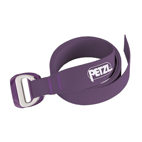 PETZL, Purple Belt, belt logo and one DOUBLEBACK LIGHT buckle