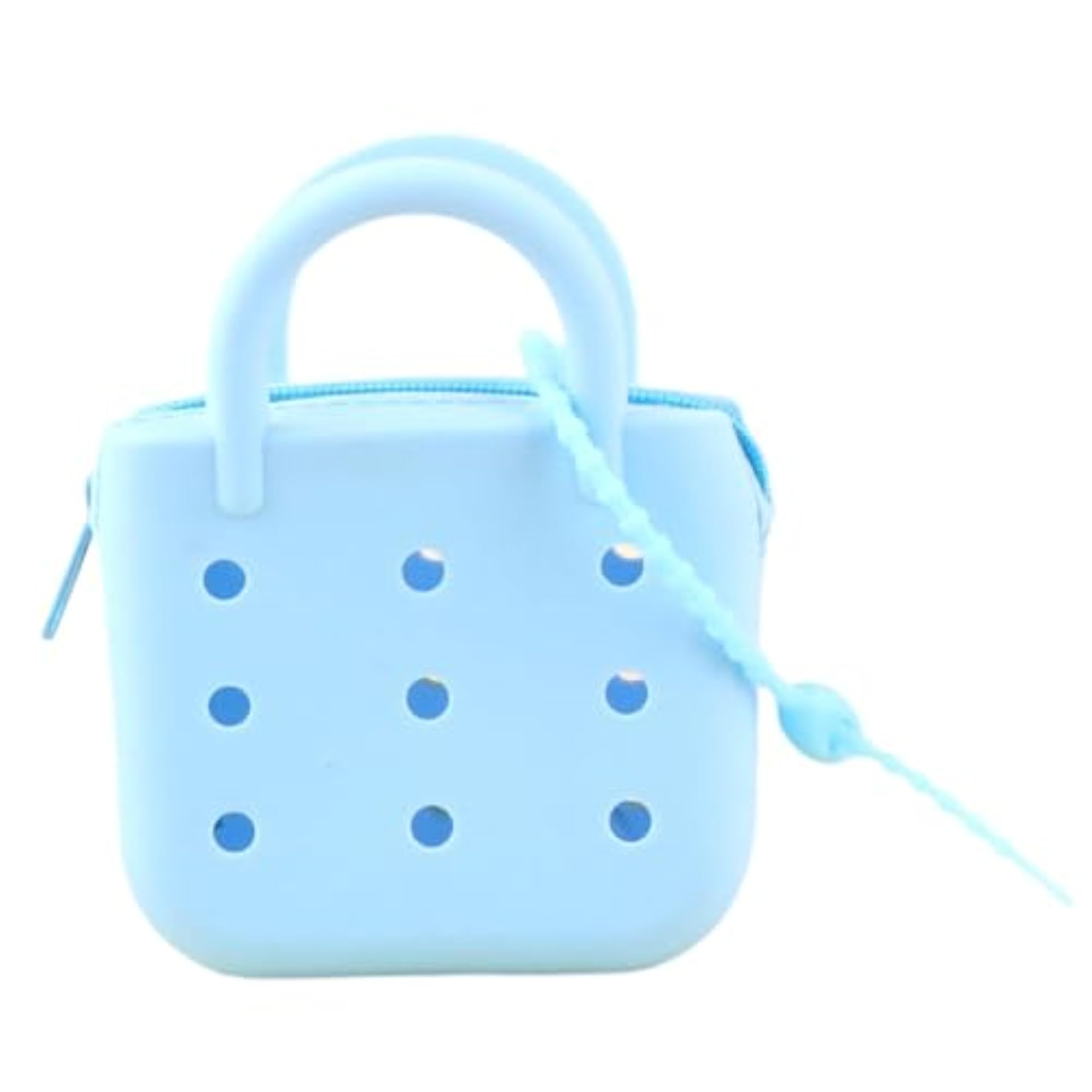 2x Beach Tote Bag Holes, Waterproof Pouch for Women, Blue