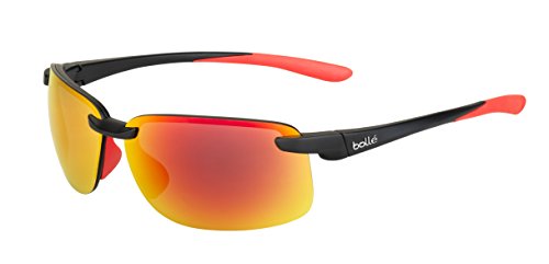 Bollé (CEBF5) Flyair Gafas, Unisex Adulto, Negro (Matte) / Rojo, M