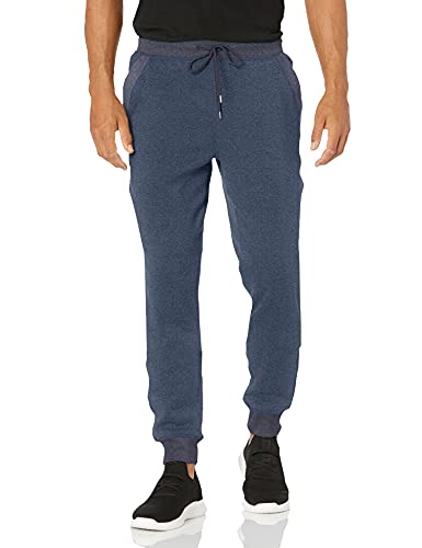 Beverly Hills Polo Club Men s Basic Fleece Joggers, Dk Denim HTHR 4732, XX-Large