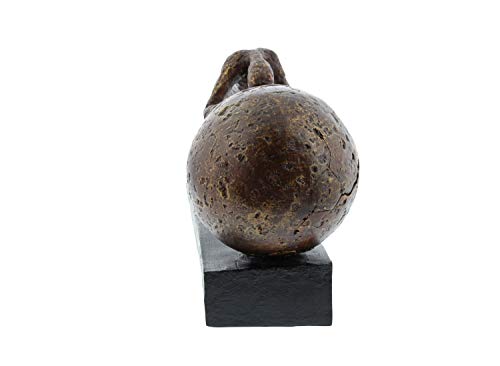 Deco 79 Polystone People Sculpture With Ball, 5" X 15" X 8", Brown #TOP4