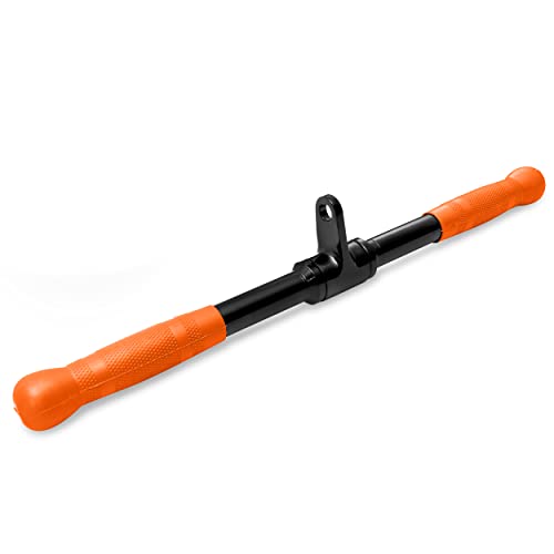 Squatz Lat Straight Pull Down Bar - Non-Slip Handles Cable Attachment With Revolving Swivel, Fit Nicely For All Cable Machine Systems, For Muscle Building, Exercises Triceps Back Muscles #TOP6