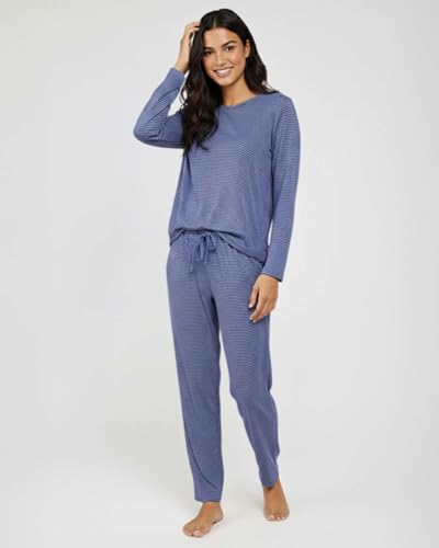 Image of Real Essentials 2 Pack: Women's Long Sleeve Pajama Sets - Soft Comfy 2 Piece PJ Set Matching Ladies Sleepwear (Plus Size)