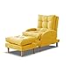 Sedia da Terra, Soggiorno Sedia Reclinabile Sedia, Seduta Regolabile Sofà Singola con Pedale, per Soggiorno, Camera da Letto, Club(Color:Giallo)