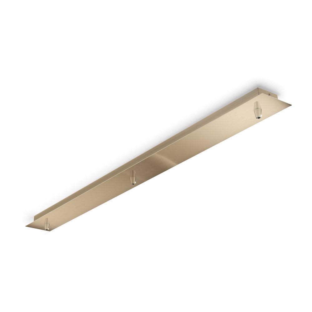 Rosone Lineare Da Soffitto Parete Con 3 Uscite In Metallo - Ottone