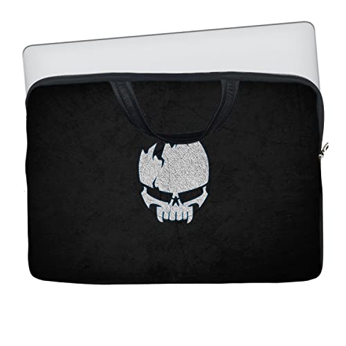 Image of TheSkinMantra Chain Laptop Sleeve Bag Compatible with Laptop /Macbooks /Chrombook /Notebook /Zbook (14.1 Inch [Handle], Skull)