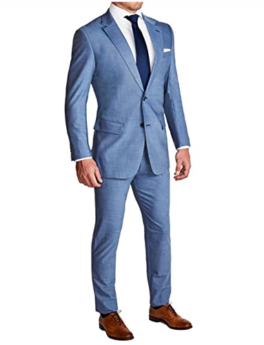 Costume 2 pièces en lin pour homme en coupe droite élégante