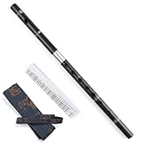Plastic Black Japanese Shinobue Flute 7 Hon Two Section Flute Musical Instrument