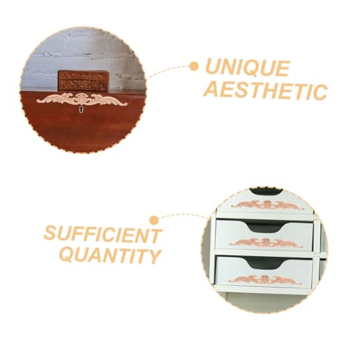 Apliques de madera tallada para puertas molduras decorativas beige estilo europeo pack de 8 8