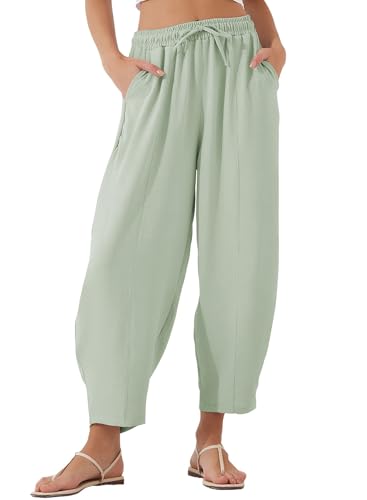 Image of EVALESS Women's High Waisted Wide Leg Palazzo Trousers