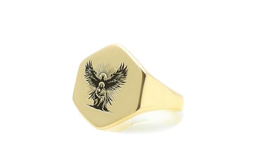 Bague unisexe chrétienne hexagonale pour porter sa foi sans compromis sur le style