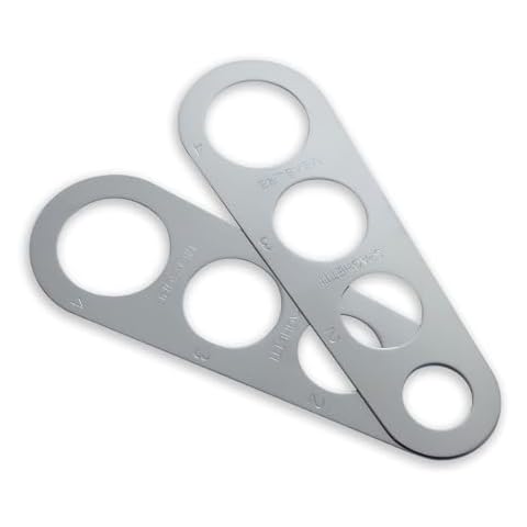 Stainless Steel Spaghetti Measurer Tool Quick Pasta Measuring Tool for Kitchen Cooking Tool (Silver, 2pcs) Cover