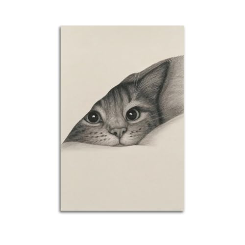Toile chaton vintage OKAHYS 50 x 75 cm pour exprimer votre amour des animaux