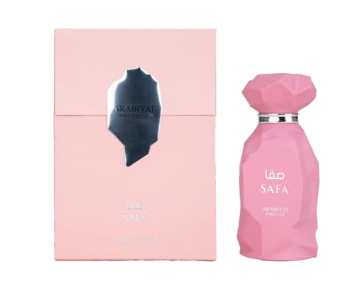 Arabiyat Prestige Safa Eau de Parfum para mujer, color rosa, 100 ml. Fabricado en los Emiratos Árabes Unidos.