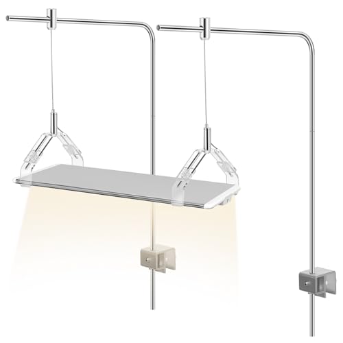 BESPORTBLE Lot de 2 supports d'éclairage d'aquarium : réglable en alliage d'aluminium pour aquarium à LED - Support de montage pour aquarium d'eau douce et...