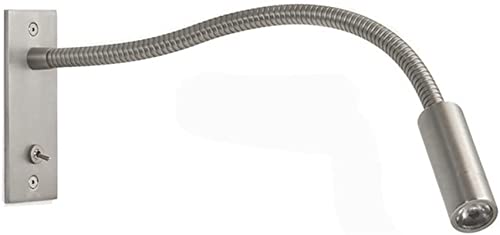 Lámpara de pared de lectura LED moderna empotrada de metal con interruptor para cabecero