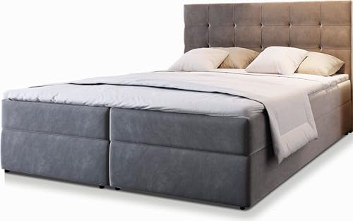 Masseno Boxspringbett GLOS 180x200 cm Komplett-Set mit Matratze und Topper...