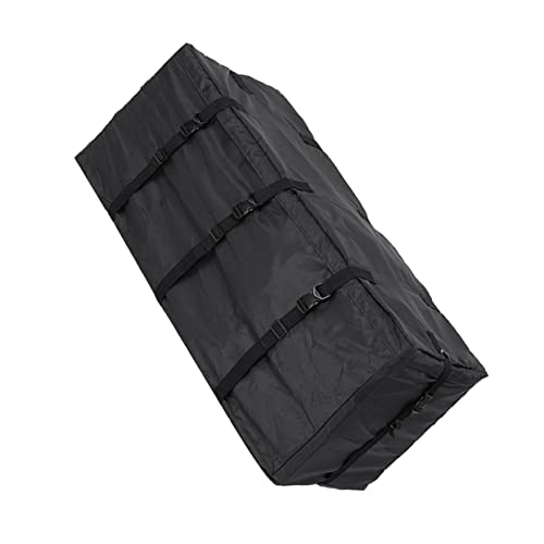 Porte-bagages de toit étanche 11 pieds cubes en tissu Oxford 600D noir pour voiture