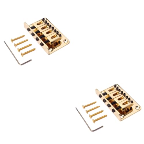 Abaodam Sets Electric Bass Guitar Bridge Vintage Style Bridge Wrench Screws for Bass Replacement String