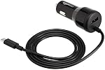Amazon Basics Fast Charging USB-C Car Charger with 18W USB-C Cable and 12W USB-A Port