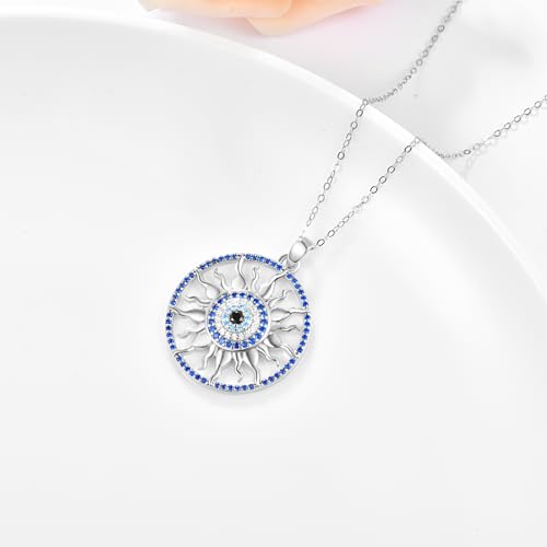 Dreamboat Sterling Silver Evil Eye Necklace for Women Protection Necklace Hamsa Nazar Mal De Ojo Turco Spiritual Jewelry Evil Eye Gifts2