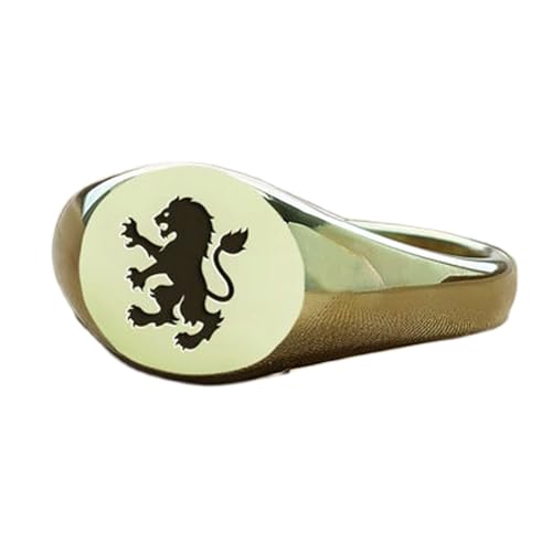 Bague lion ronde en argent doré : le bijou cadeau idéal pour homme