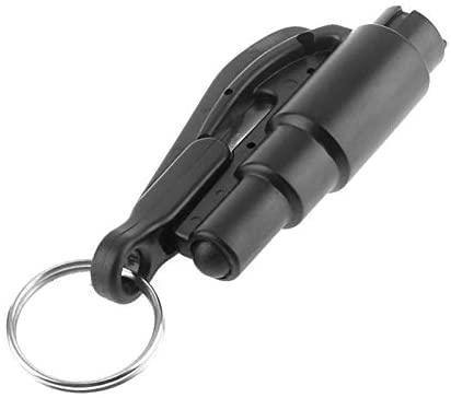 e-INFINITYcAR Glass Breaker and Seat Belt Cutter-Multi Functional Rescue Hammer (Black X 1 Pieces)