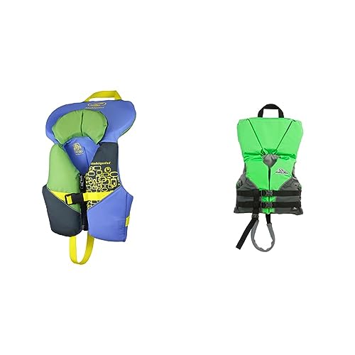 Stohlquist Toddler Life Jacket Coast Guard Approved Life Vest for Infants-Blue/Green-Infant & Stearns PFD 2000013194 5976 Type II Infant