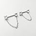 Zynova 14G CZ Chains Dangle Nipple Rings for Women 316L Surgical Steel Clear Cubic Zirconia Crystal Straight Bar Nipplerings Nipple Studs Barbell Body Piercing Jewelry