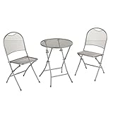 witterungsbeständig MWH Das Original FTS90040 FZS90039 Gartenmöbel-Sets, Café Latte, grau