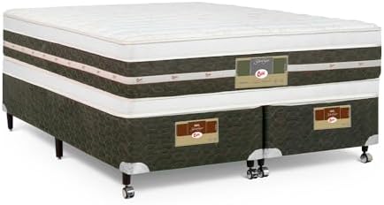 Cama Box + Colchão Castor Queen Silver Star Air Double Face Tecno...