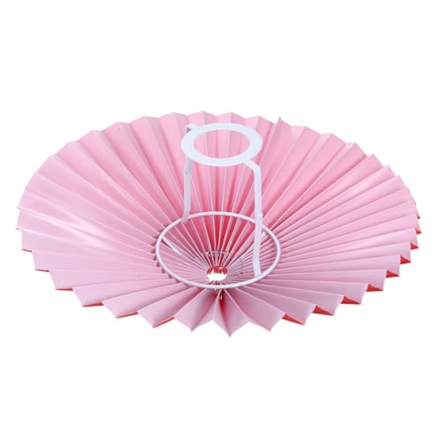 GETAJGHSD ?形布?百褶ランプシェード 赤色 ホテル 寝室 ダイニング対応 ベッドサイド テーブルライト用 おしゃれ装飾カバー 傘形デザイン 快