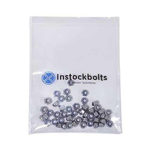 Instockbolts M6 1.0 Nylon Insert Lock Nuts, 50Pcs Stainless Steel 304 (18-8) Lock Nuts thumb #3