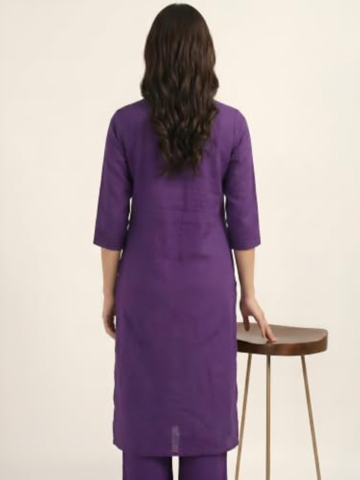 Hand-Stitched Kurta Set with Comfortable Pants