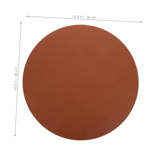 Set de table rond lavable imperméable en cuir synthétique souple抗污 résistant