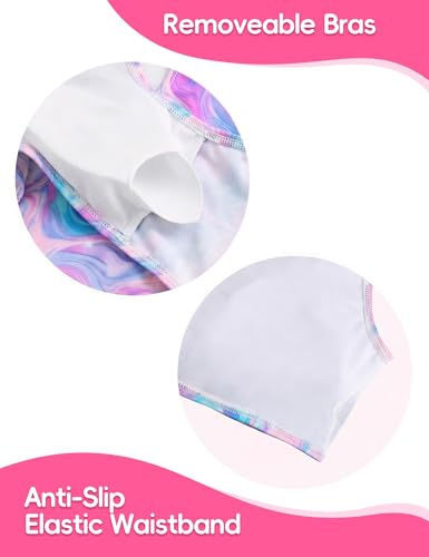 Image of Girls Swimsuit Bikini Set 2 Piece Quick Dry Ruffle Bathing Suit Teens Swimwear with Spaghetti Strap