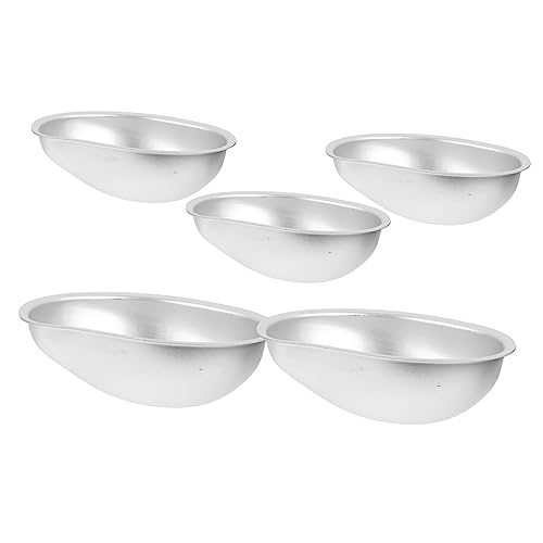 HAKIDZEL Aluminum Cupcake Pans 5pcs Cake Puck Molds Quick Heat Transfer Baking Molds Nonstick Surface for Easy Use