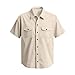 Men's Casual Button Down Shirts Short Sleeve Summer Ribbed Knit T-Shirts Fashion Camp Beach Tops with Pockets Khaki