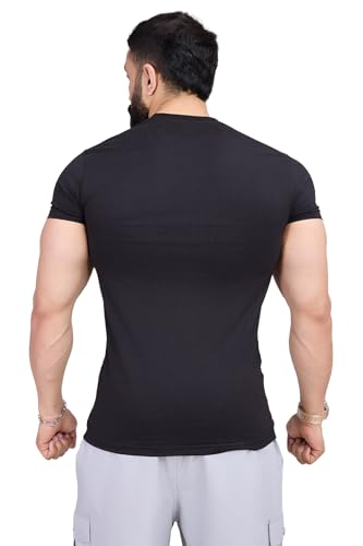 Image of Men's Crew Neck Slim Fit Gym Sports T-Shirt