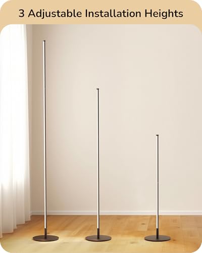 EDISHINE 59.8" Floor Lamp with Remote & 3 Height Settings, Dimmable & 3CCT - image 2