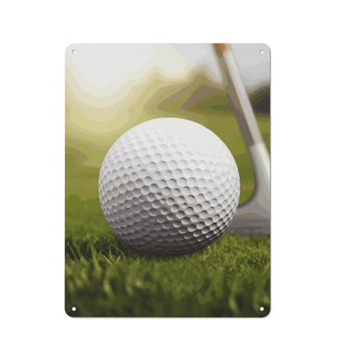 Affiches murales de golf en métal pour salon et bar moderne