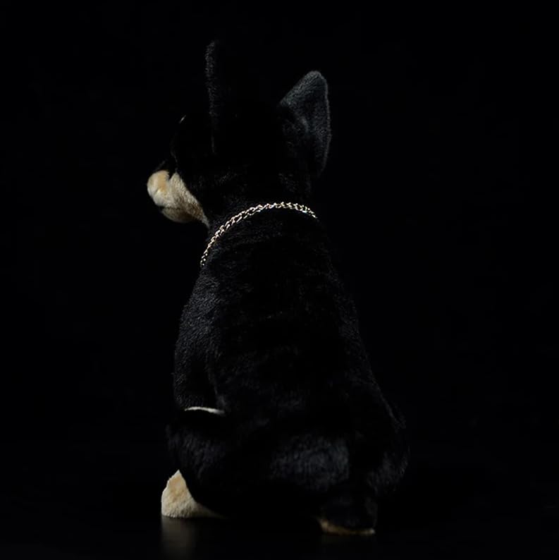Simulation Dobermann Plüschtier Niedlich Kurzhaar Schwarz Polizeihund Modell Stofftier Puppe für Kinder Geburtstagsgeschenk 30cm Dobermann