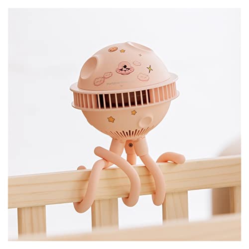 Fan Wandelwagen Fan 1200mAh USB Oplaadbaar zonder vaan for kinderen Veiligheidsfan Diy Sticker Planet-fans for… - Image 6