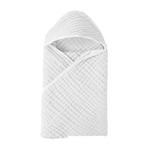 Generico Toalla con capucha para – Toalla de baño de algodón 90 x 90 cm | Unisex bata para 0-3 años recién nacido guardería casa playa viaje spa baño
