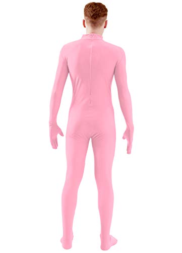 Image of Ensnovo Mens Mock Neck Full Body Unitard Spandex Zentai Suits Costumes