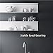 Set of 2 All-Metal Floating Wall Shelves Mounted Storage and Decor Shelves Spice Organizer for Bathroom Kitchen Entryway,Living Room