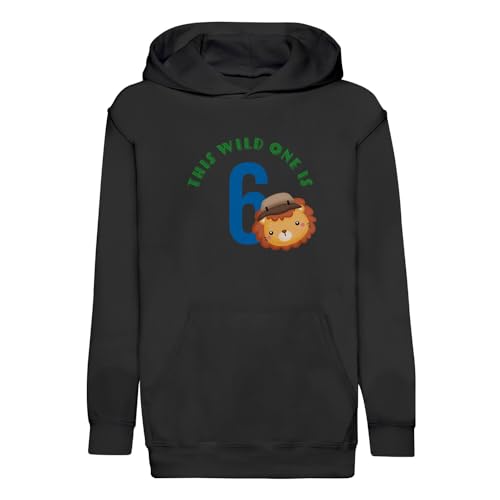 Hoodie enfant safari This Wild One 6 ans pour fête d'anniversaire