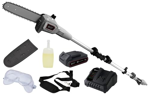 山善(YAMAZEN) 18V 高枝切り電動チェーンソー 2WAY 充電式 3点セット(本体+充電器+バッテリー 1.5Ah電池パック×1個) 最大切断約180mm 庭木 剪定 生垣 刈り込み YPC-180+YCH-18V+YBP-1815 【共通バッテ