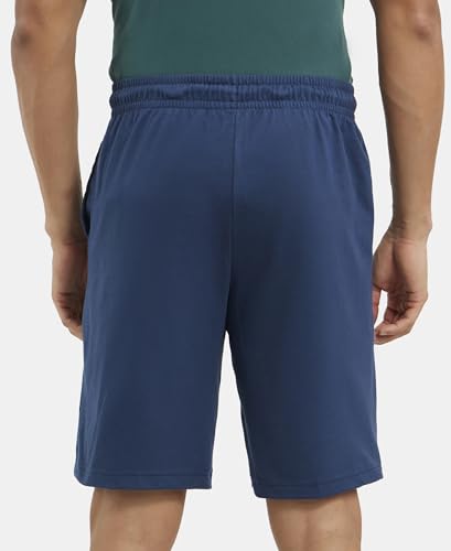 Image of Jockey AM12 Men's Super Combed Cotton Straight Fit Solid Shorts with Side Pockets